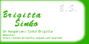brigitta sinko business card
